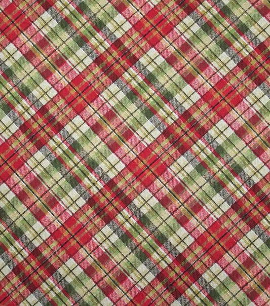 Red and Green Glitter Plaid